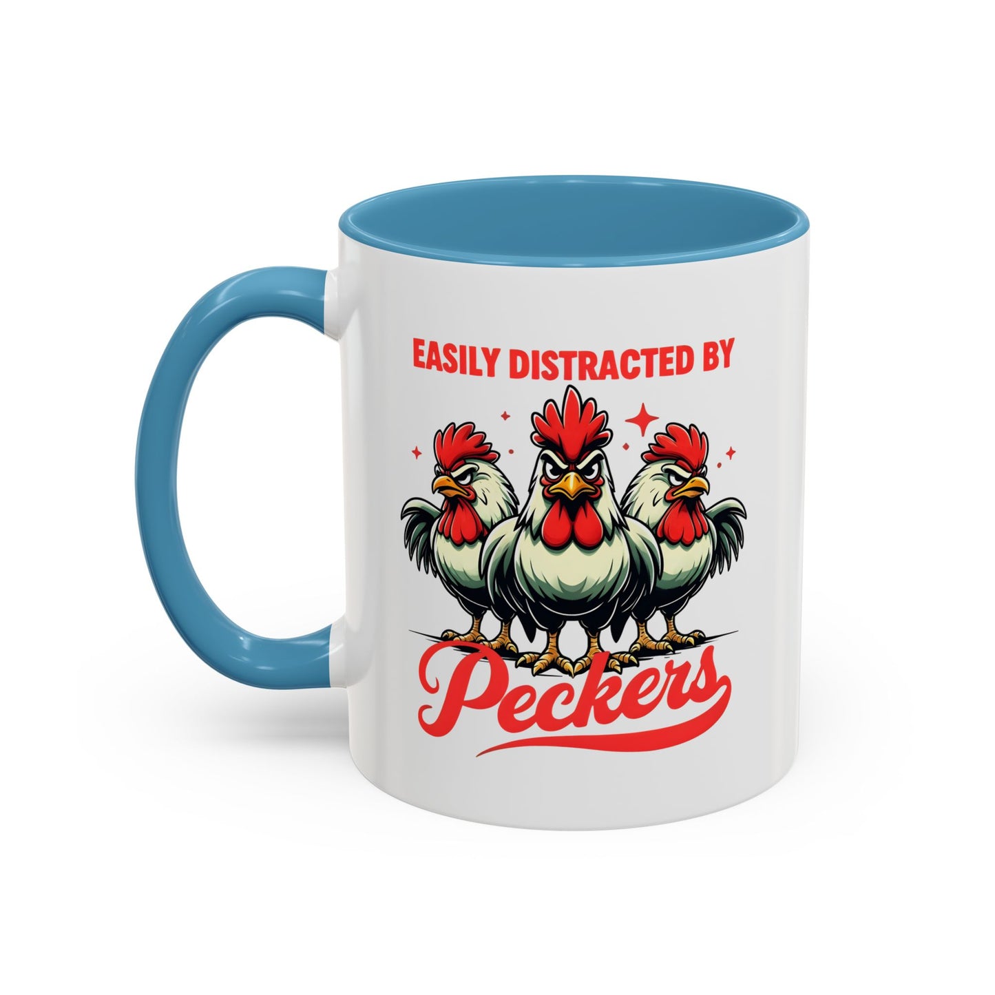 Easily Distracted by Peckers Coffee Mug, Inappropriate Gift, Naughty Valentines, Dark Humor Gift, Offensive Mug, Silly Mug