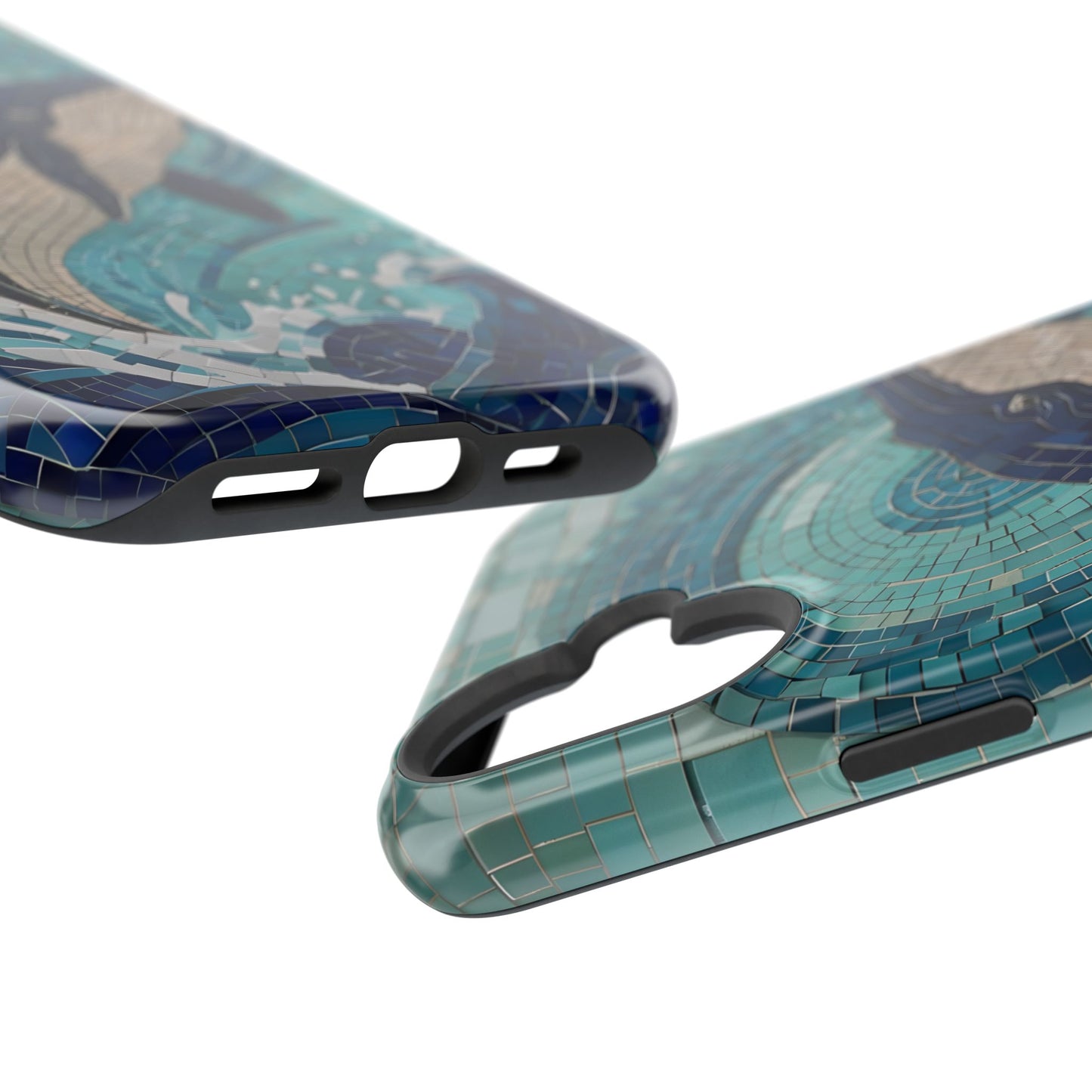 Whale Watching Mosaic iPhone Case, Whale Art, Unique Phone Case, Humpback Whale, Whale Gift, Marine Biology, Whale Watcher