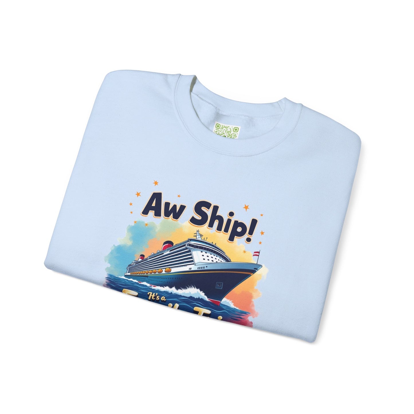 Aw Ship! Family Trip 2025 Unisex Crewneck Sweatshirt, Cruise