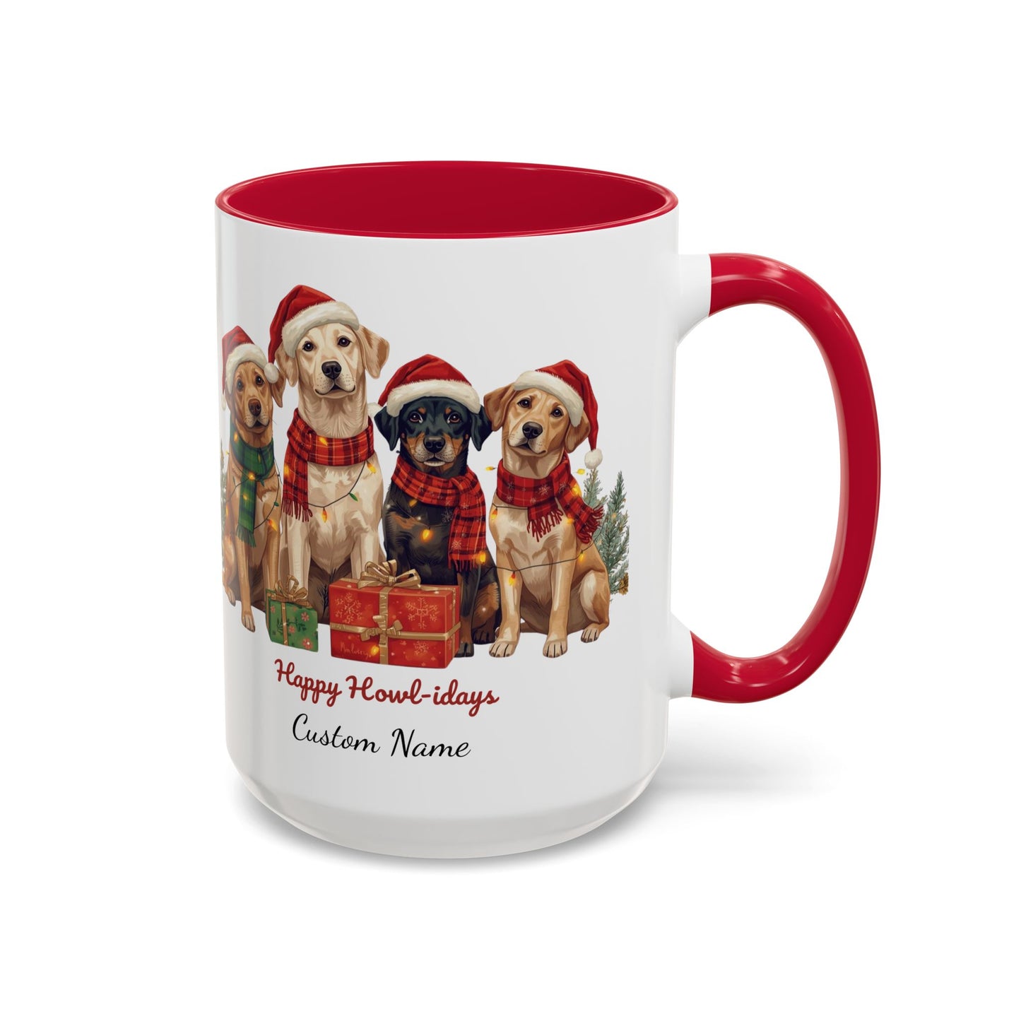 Festive Dog Mug, Dog Christmas Mug, Cute Christmas Dog, Custom Dog Mug, Holiday Spirit, Merry Christmas, Family Xmas Mug