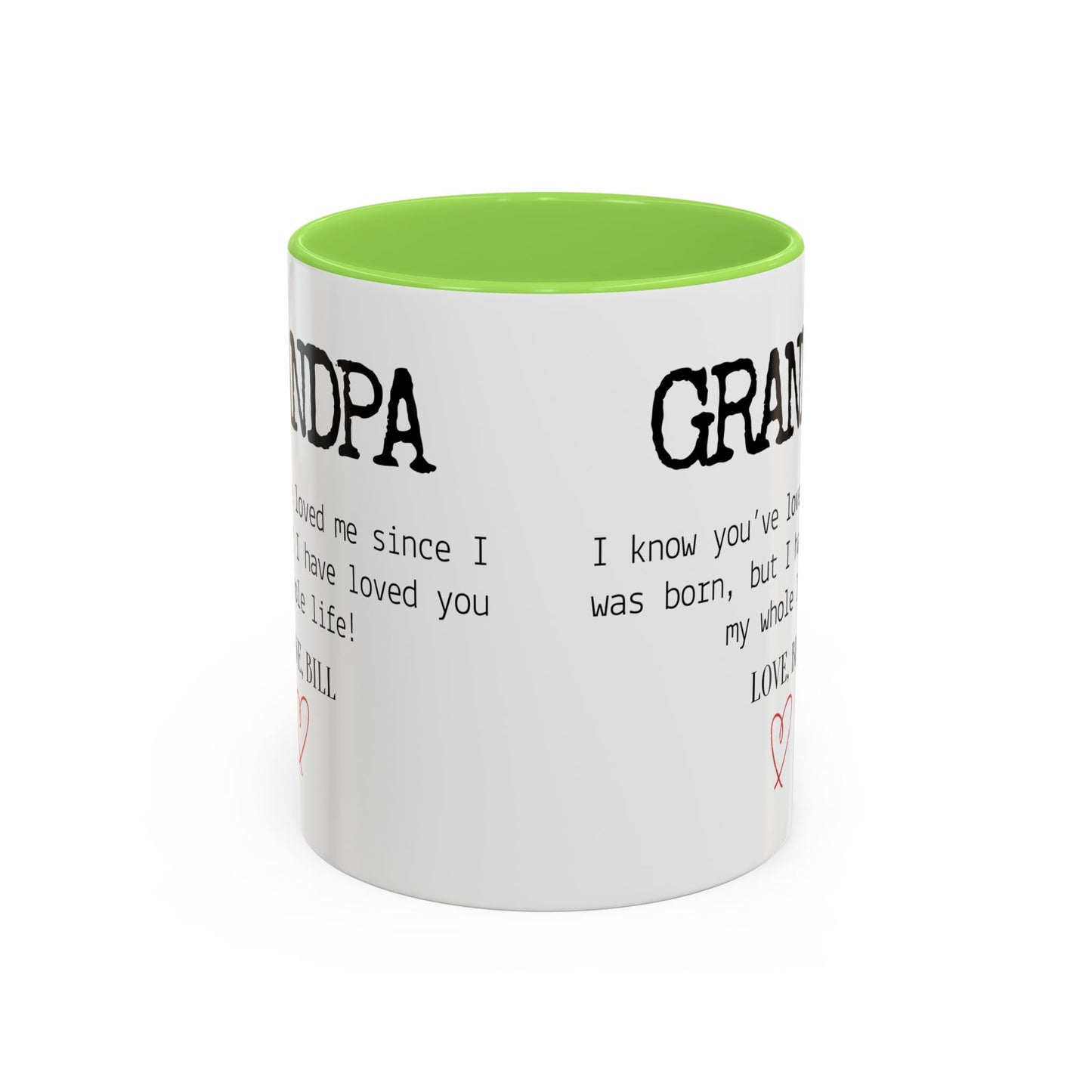 Personalized Grandpa Mug, Gift from Grandchild, Custom Message Coffee Cup, Grandpa Birthday Gift, Father’s Day Mug, Sentimental Gift for Grandpa