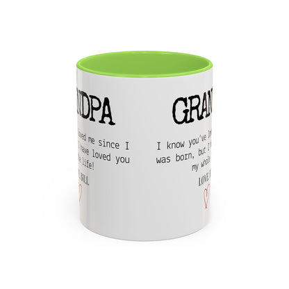 Personalized Grandpa Mug, Gift from Grandchild, Custom Message Coffee Cup, Grandpa Birthday Gift, Father’s Day Mug, Sentimental Gift for Grandpa