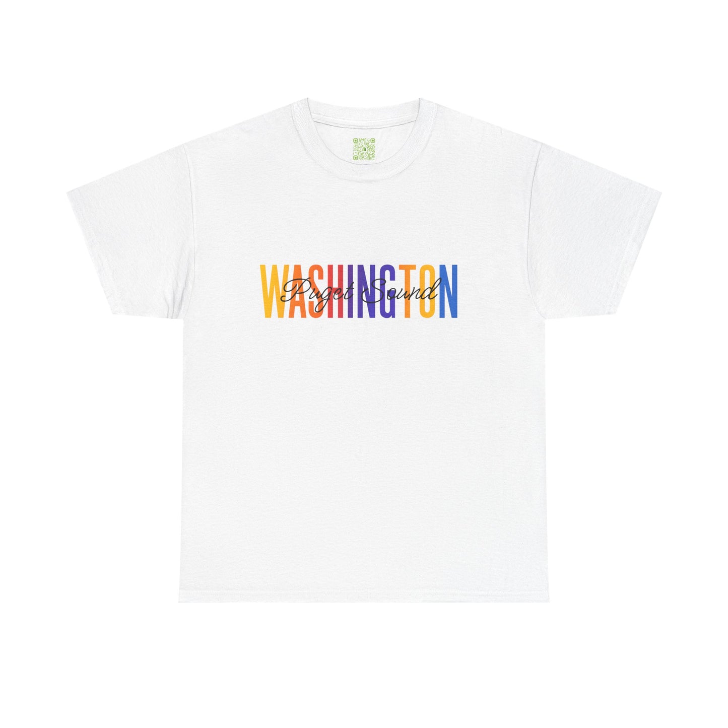 Colorful Puget Sound Washington Tee, Unisex Cotton Shirt, Tacoma Souvenir, Puget Sound Gift, Washington Souvenir