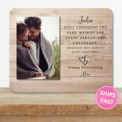 Photo Gift for Spouse, Custom Photo Keepsake for Spouse, Gift-Ready Tabletop Display, Classic  Style