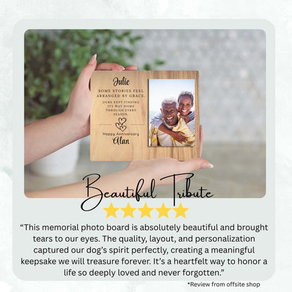 Meaningful Couple Anniversary Keepsake, Custom Photo Keepsake for Spouse, Gift-Ready Tabletop Display, Blessed  Style
