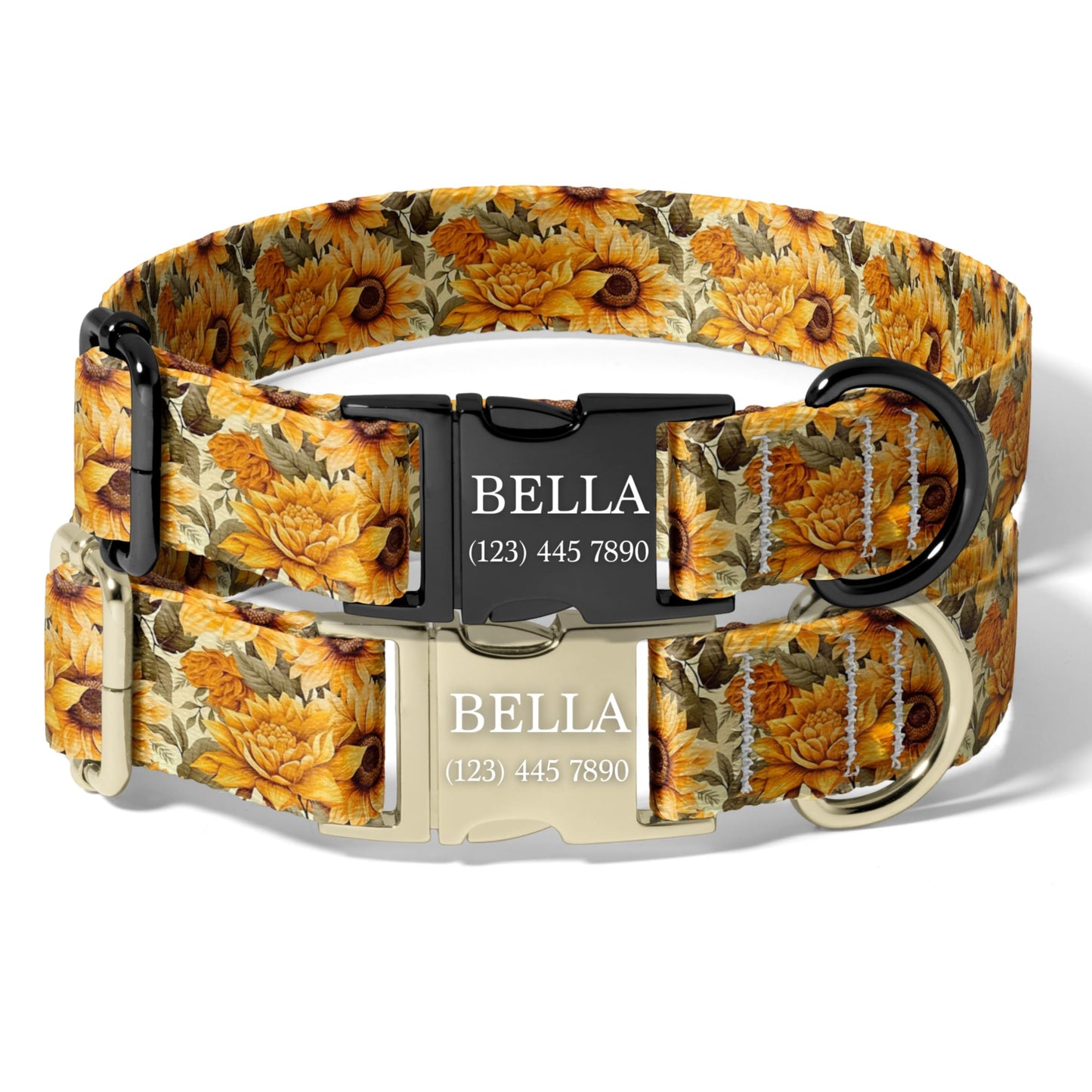 Personalized Dog Collar Mint Paw Print Custom Engraved Pet Collar Adjustable Girl Dog Collar Soft Pastel Puppy Collar RET-601-05