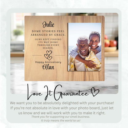 Meaningful Couple Anniversary Keepsake, Custom Photo Keepsake for Spouse, Gift-Ready Tabletop Display, Blessed  Style