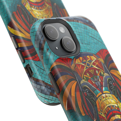 Artistic Elephant Phone Case, Elephant Case, Trendy iPhone Case, Elephant Lover Gift, Unique iPhone Case, Mosaic Design
