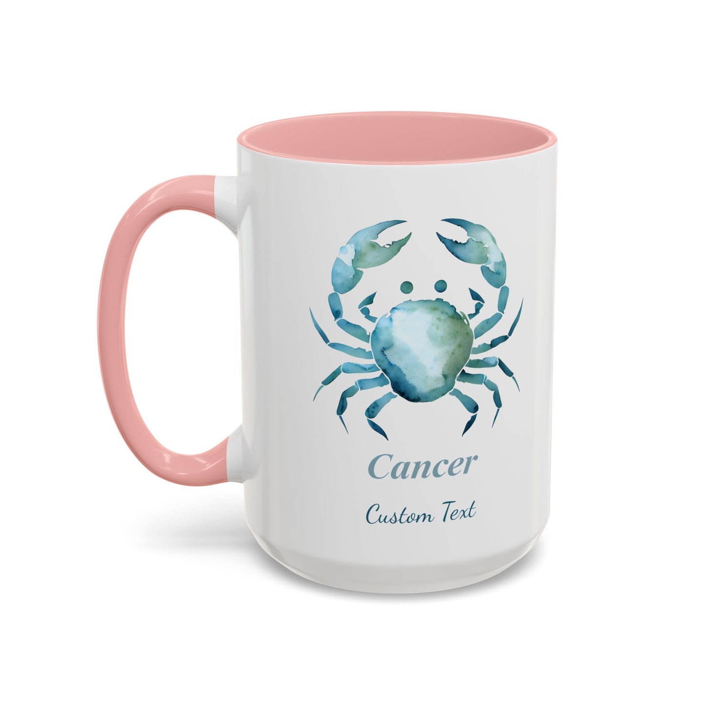 Personalized Cancer Zodiac Accent Coffee Mug, Zodiac Mug, Astrology Mug, Birth Month, Cancer Zodiac Gift, Custom Gift