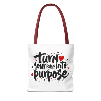 Enneagram 4 Inspirational Tote Bag, Turn Your Pain Into Purpose, Enneagram Type 4, Self Growth, Personality Types