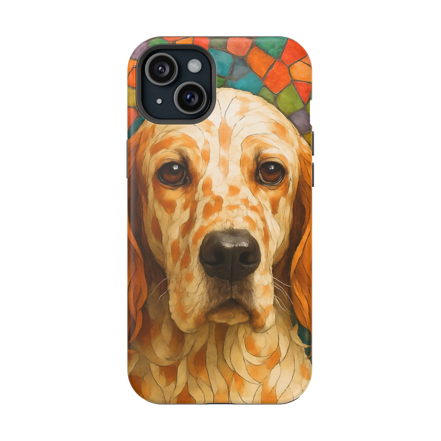 English Setter Mosaic Phone Case, Irish Setter, Dog Phone Case, iPhone Dog Case, Dog iPhone Case, Dog Lover Gift