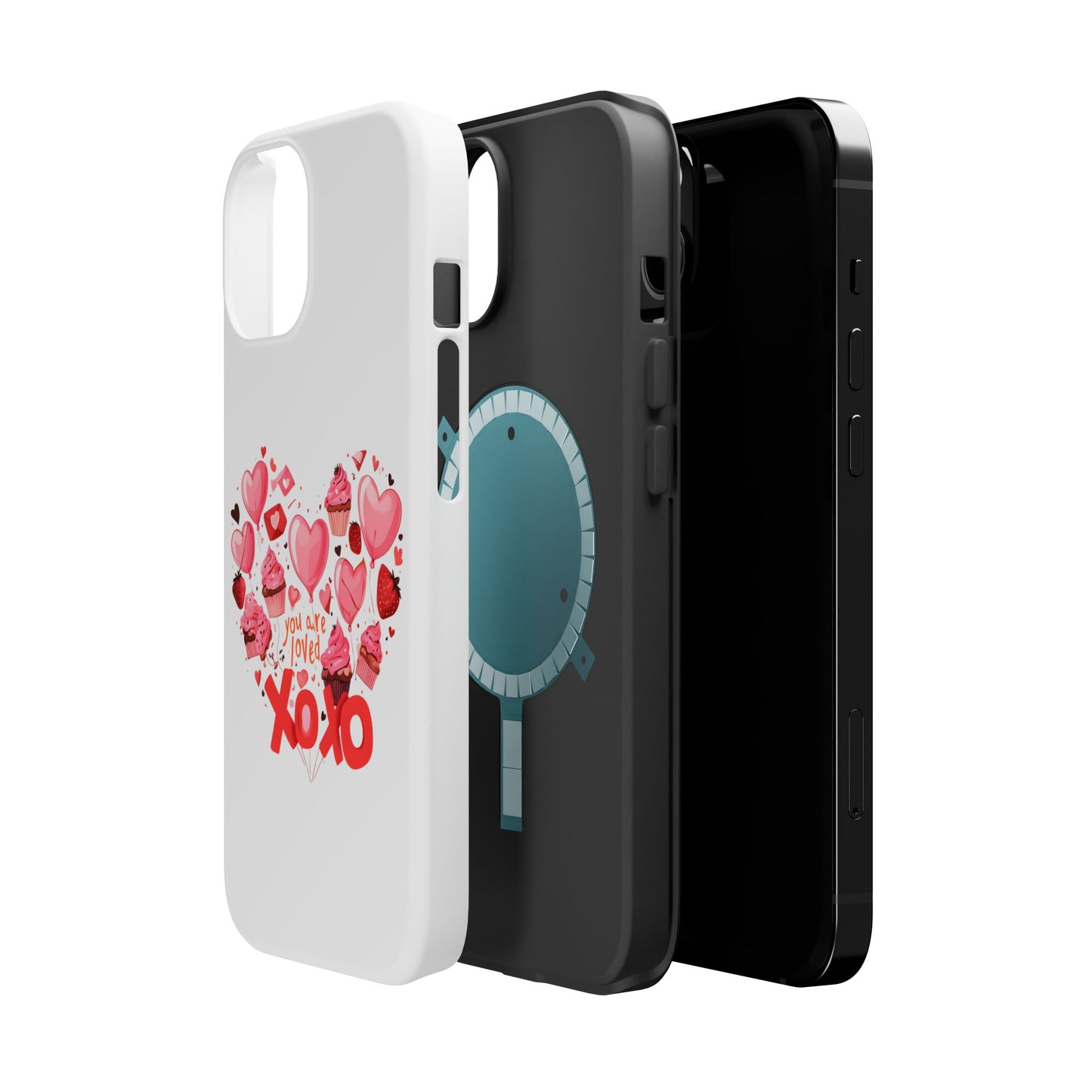 Valentine's Day Magnetic Tough Cases, Cute Phone Cover, Gift for Her, Love Heart Design, Personalizable Tech Accessory