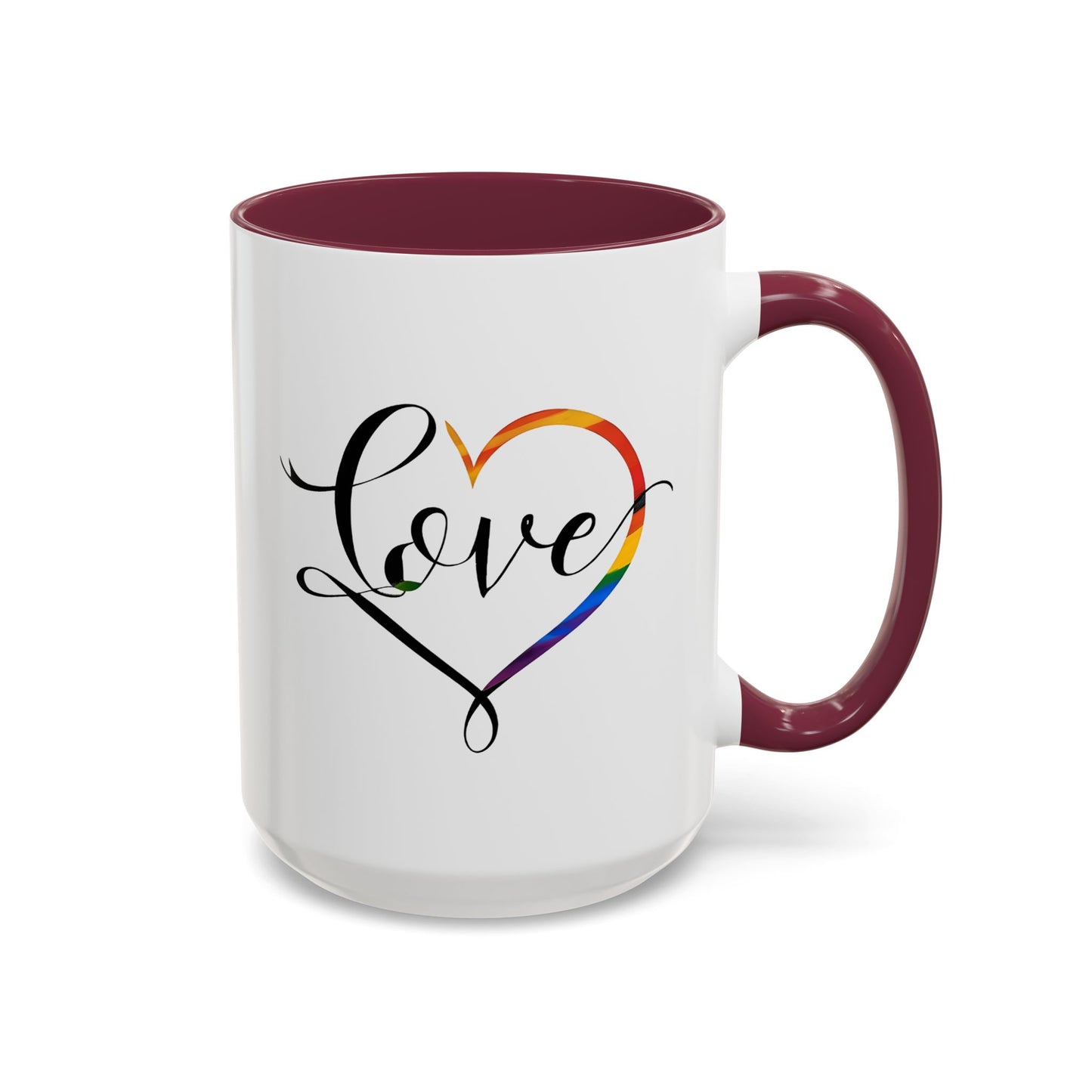 Celebration Rainbow Heart Mug  - Celebrate Diversity and Unity  - Valentine's Gift - Pride Celebration Mug