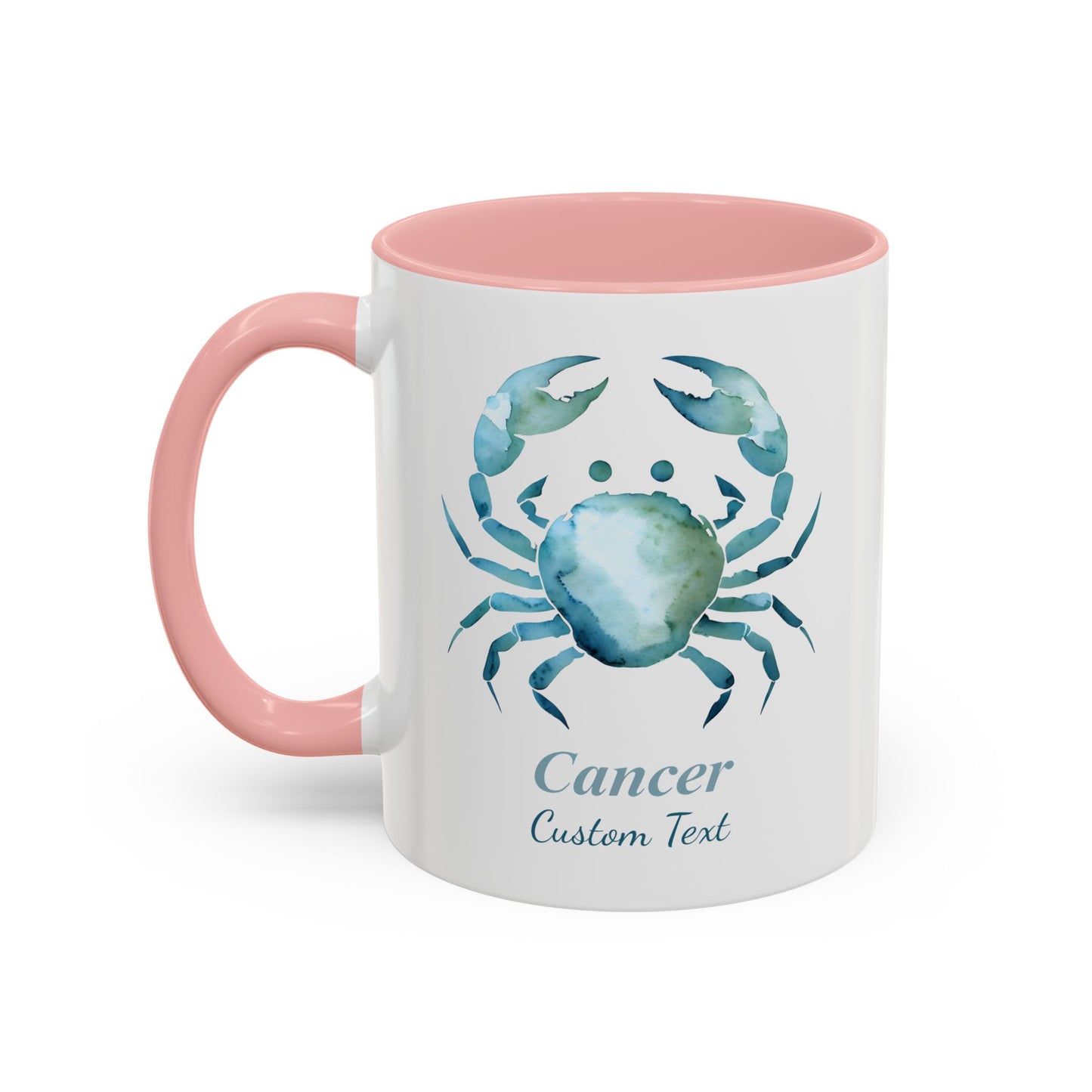 Personalized Cancer Zodiac Accent Coffee Mug, Zodiac Mug, Astrology Mug, Birth Month, Cancer Zodiac Gift, Custom Gift