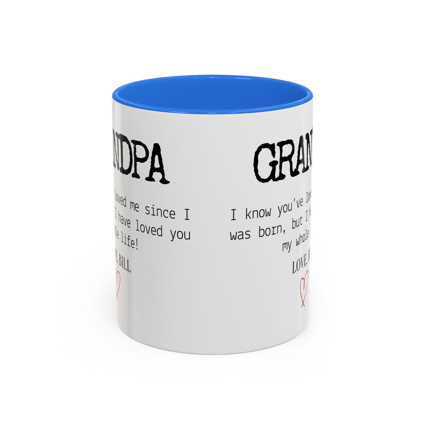 Personalized Grandpa Mug, Gift from Grandchild, Custom Message Coffee Cup, Grandpa Birthday Gift, Father’s Day Mug, Sentimental Gift for Grandpa