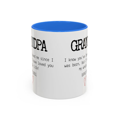 Personalized Grandpa Mug, Gift from Grandchild, Custom Message Coffee Cup, Grandpa Birthday Gift, Father’s Day Mug, Sentimental Gift for Grandpa