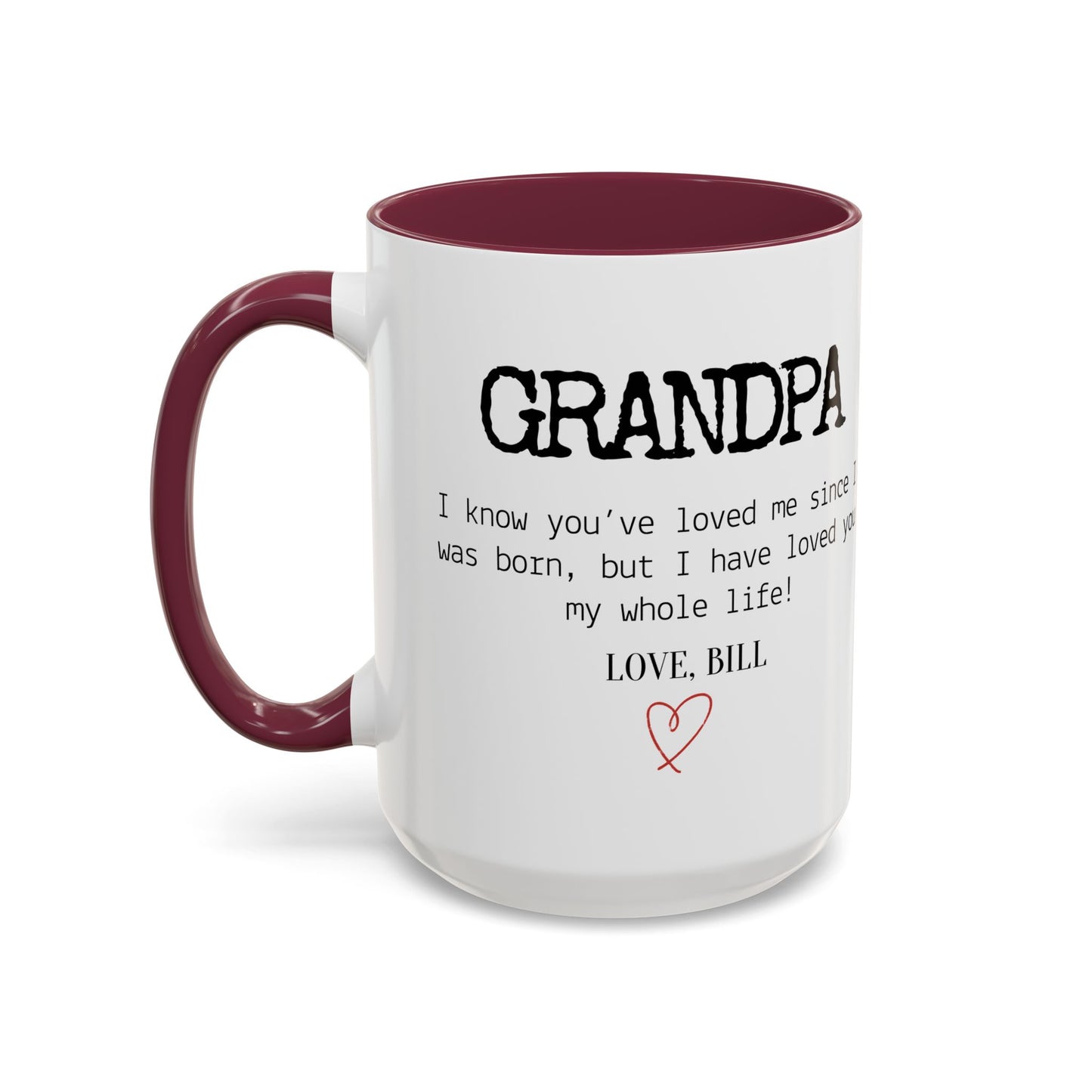 Personalized Grandpa Mug, Gift from Grandchild, Custom Message Coffee Cup, Grandpa Birthday Gift, Father’s Day Mug, Sentimental Gift for Grandpa