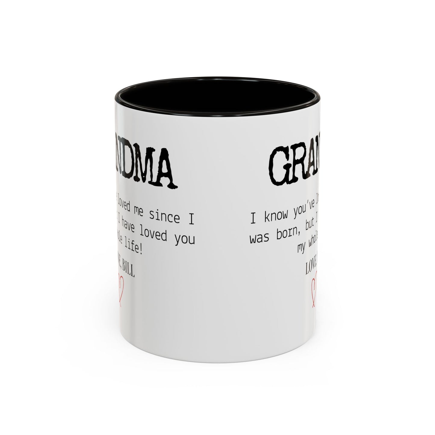 Personalized Grandma Mug, Gift from Grandchild, Custom Message Coffee Cup, Grandma Birthday Gift, Mother’s Day Mug, Sentimental Gift for Grandma