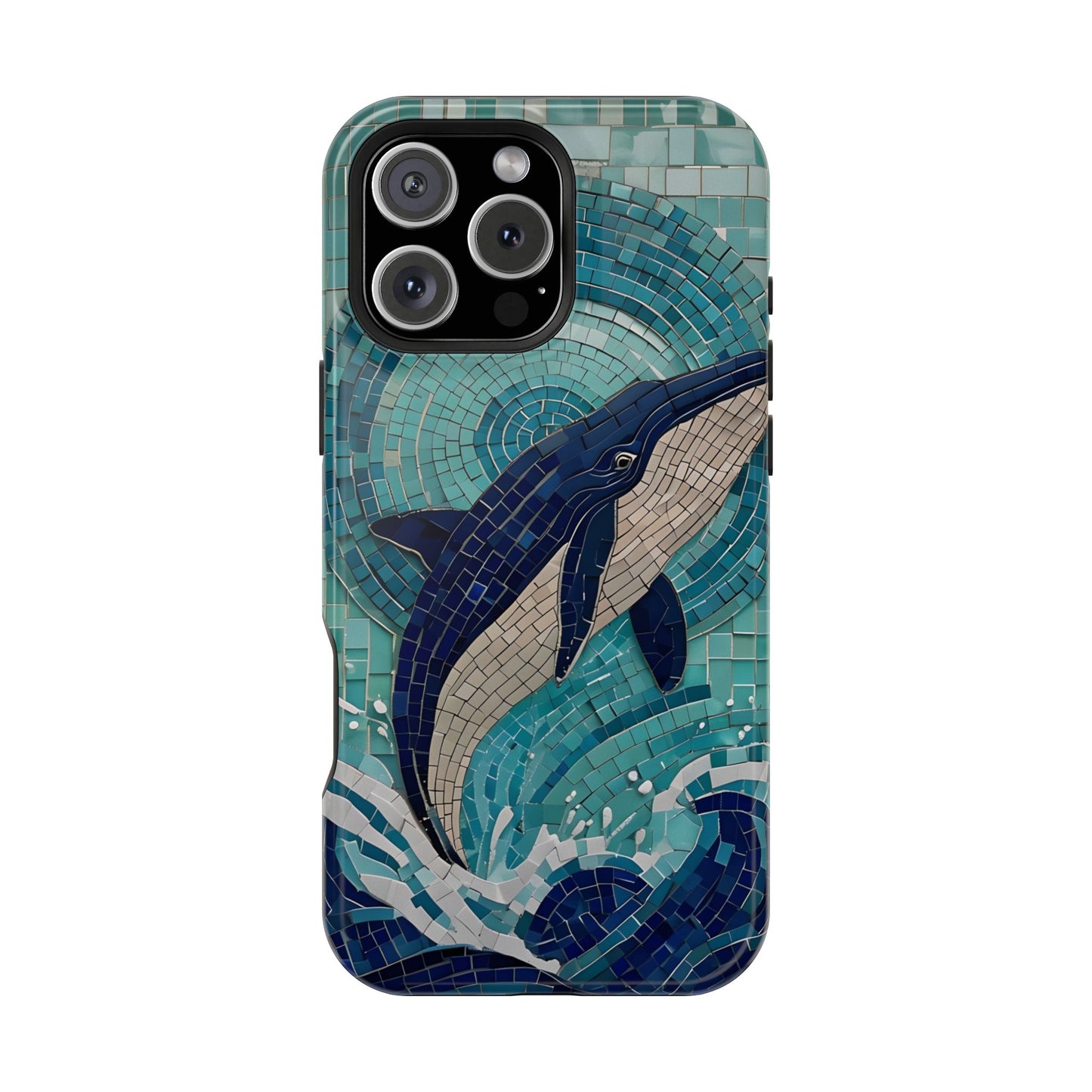 Whale Watching Mosaic iPhone Case, Whale Art, Unique Phone Case, Humpback Whale, Whale Gift, Marine Biology, Whale Watcher