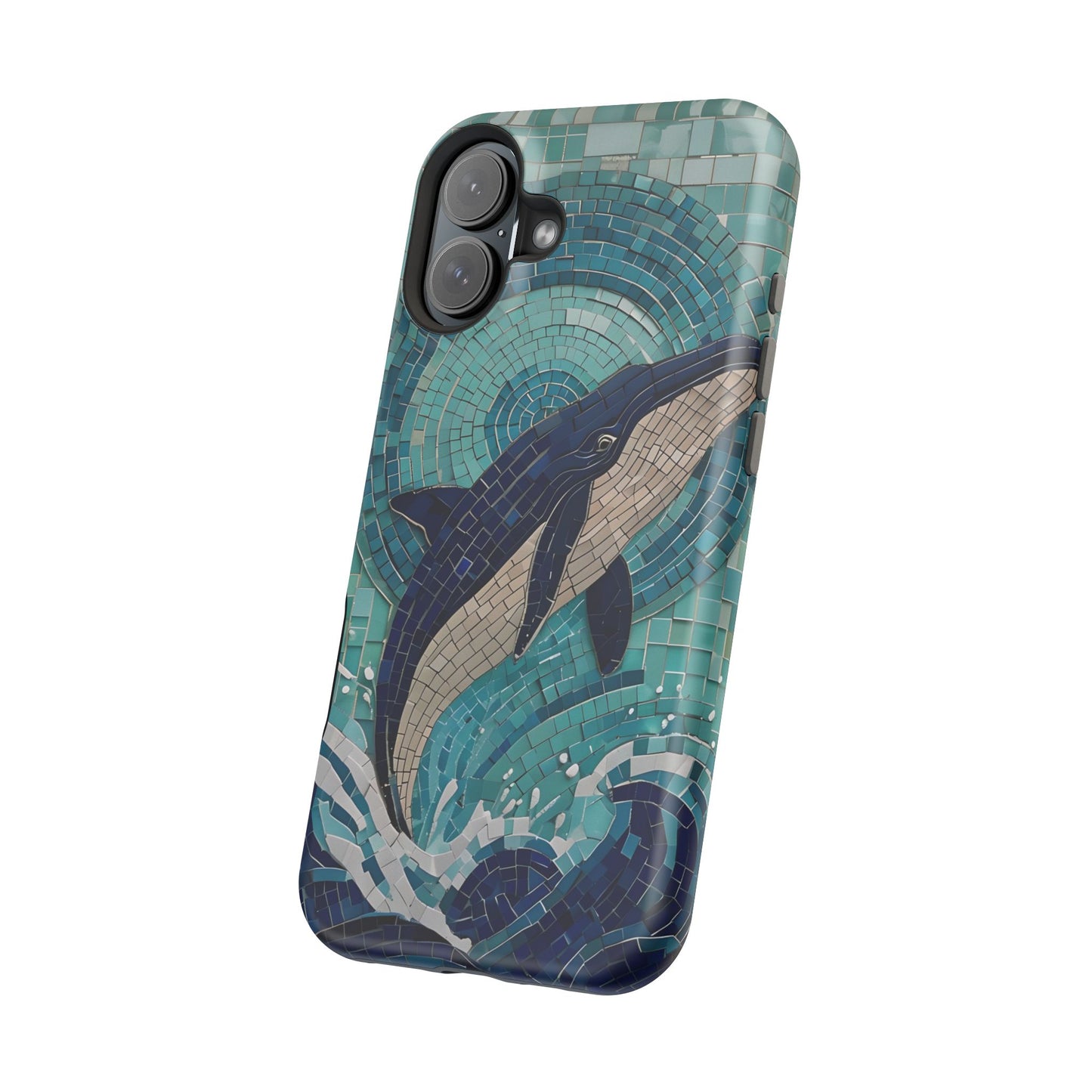 Whale Watching Mosaic iPhone Case, Whale Art, Unique Phone Case, Humpback Whale, Whale Gift, Marine Biology, Whale Watcher
