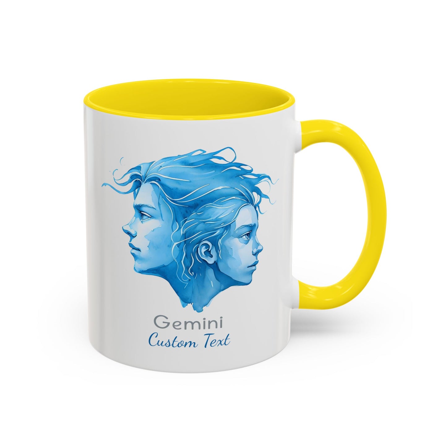 Personalized Gemini Accent Coffee Mug, Zodiac Mug, Astrology Mug, Gemini Birthday Gift, Gemini Zodiac Gift, Custom Zodiac Gift