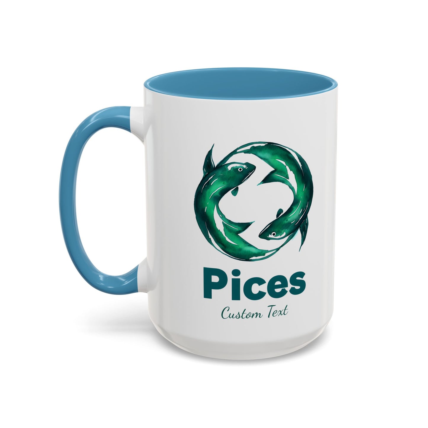 Personalized Pisces Accent Coffee Mug, Zodiac Mug, Astrology Mug, Zodiac Sign Mug, Custom Zodiac Gift, Pisces Birthday Gift