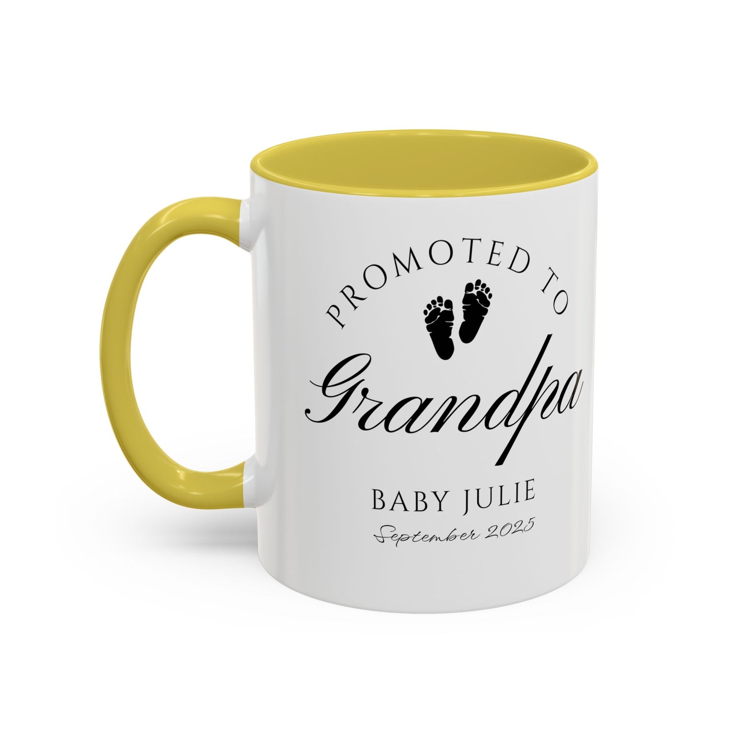 Promoted to Grandpa Mug, Personalized New Grandpa Gift 2025, Custom Baby Announcement Coffee Cup, Pregnancy Reveal for Grandfather, First Grandchild Gift