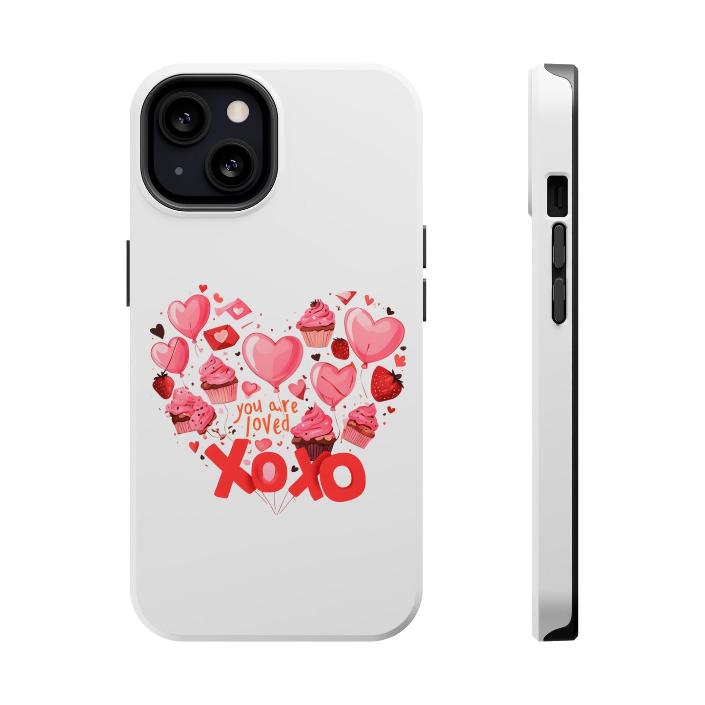 Valentine's Day Magnetic Tough Cases, Cute Phone Cover, Gift for Her, Love Heart Design, Personalizable Tech Accessory
