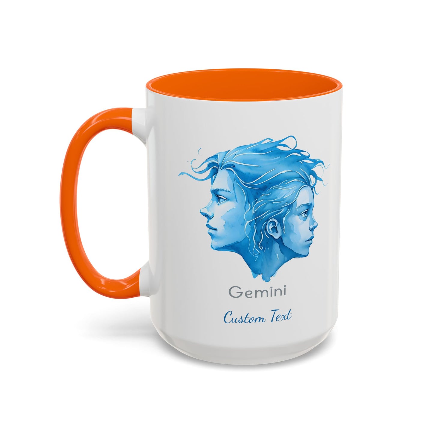 Personalized Gemini Accent Coffee Mug, Zodiac Mug, Astrology Mug, Gemini Birthday Gift, Gemini Zodiac Gift, Custom Zodiac Gift