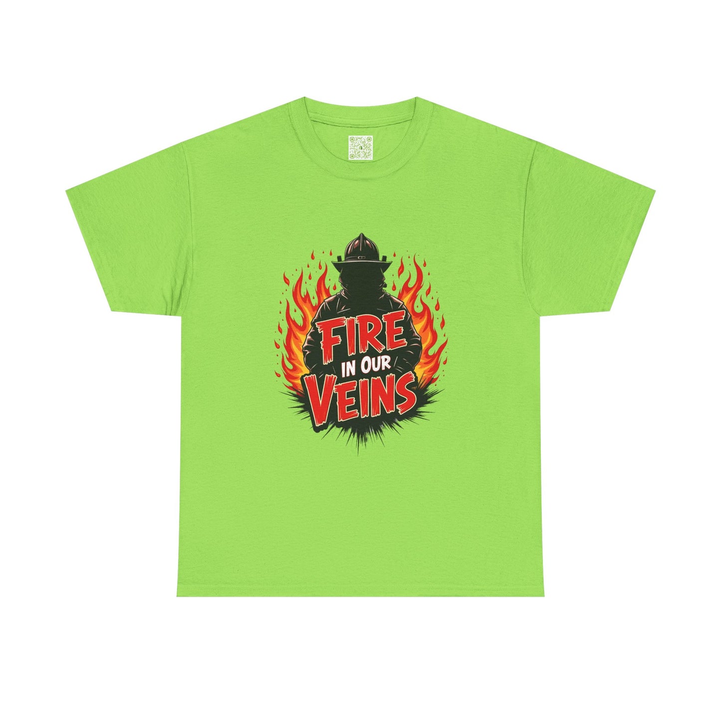 Firefighter Fire in Our Veins TShirt, Firefighter Gift, Firefighting Tee, Thin Red Line, Fireman T-Shirt, Fire Fighting