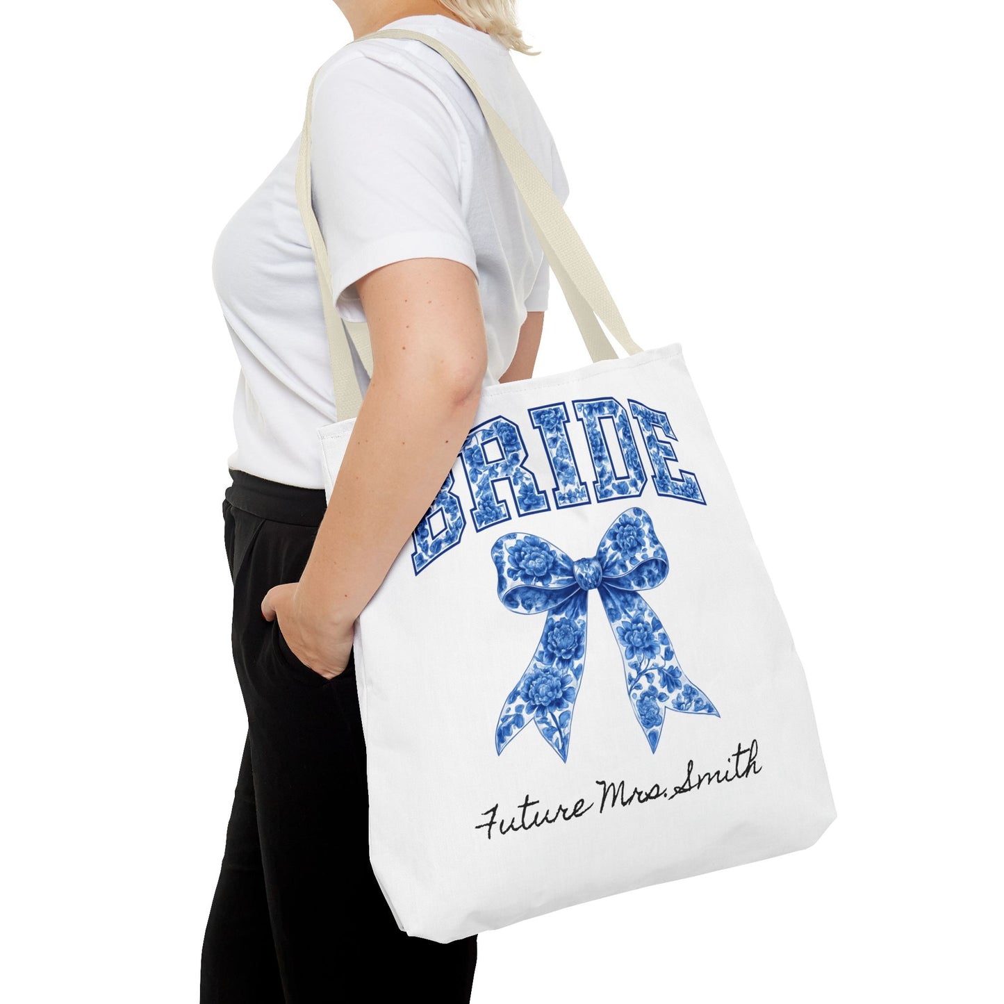 Bridal Tote Bag, Future Mrs. Smith Gift, Wedding Planning, Bride-to-Be Accessory, Personalized Bridal Shower Favor