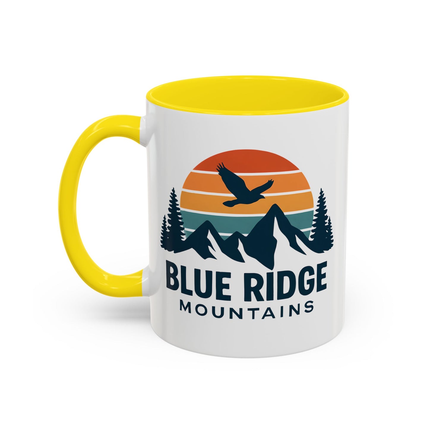 Blue Ridge Mountains Accent Coffee Mug, Appalachian Trail Mug, Smokey Mountains Souvenir, North Carolina Gift, Virginia Gift