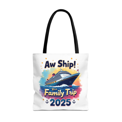 Aw Ship Family Cruise Tote Bag, Family Vacation 2025, Custom Travel Shirt, Cruise Squad 2025, Cruise Mode On, Cruise Life Shirt
