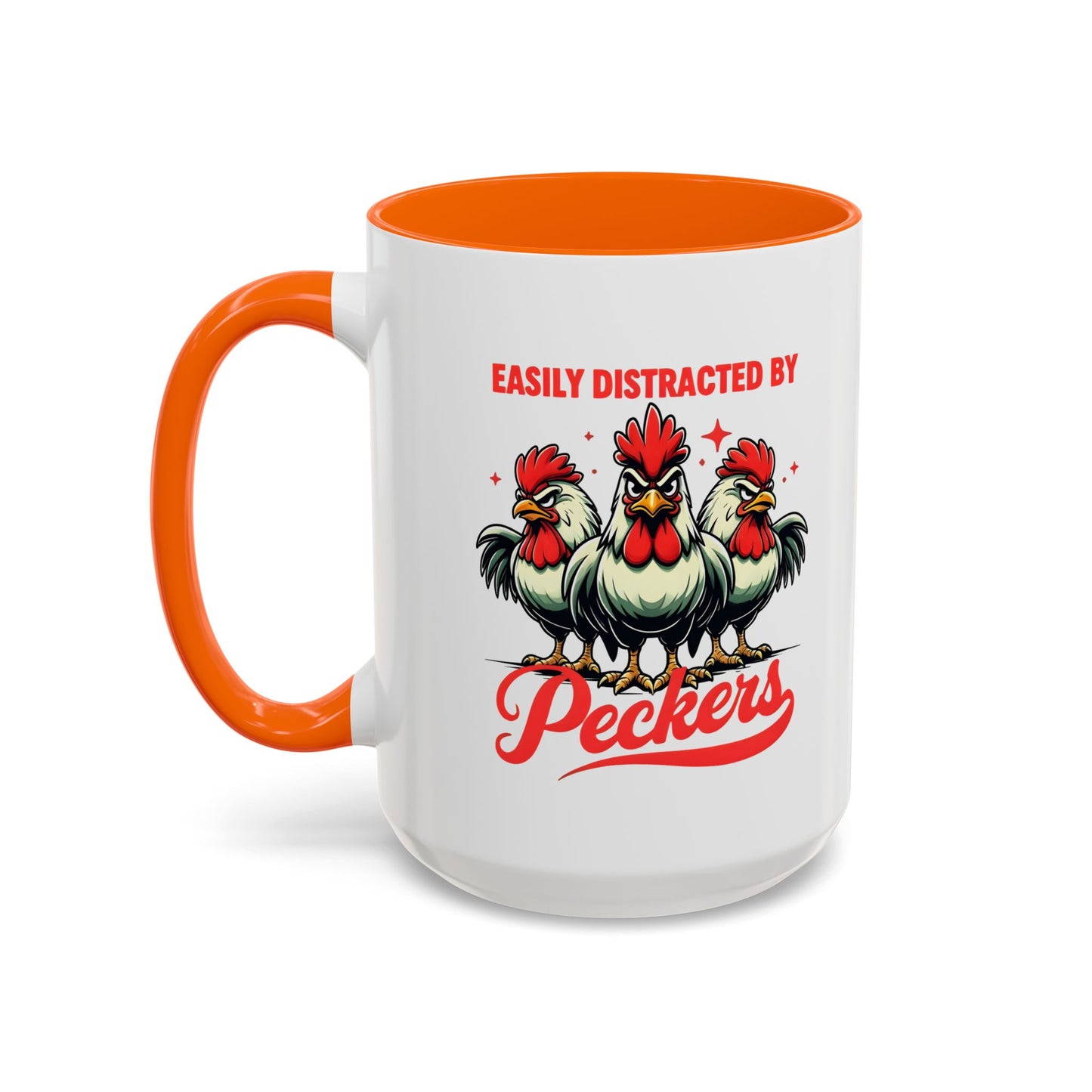 Easily Distracted by Peckers Coffee Mug, Inappropriate Gift, Naughty Valentines, Dark Humor Gift, Offensive Mug, Silly Mug