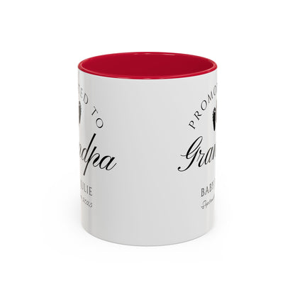Promoted to Grandpa Mug, Personalized New Grandpa Gift 2025, Custom Baby Announcement Coffee Cup, Pregnancy Reveal for Grandfather, First Grandchild Gift