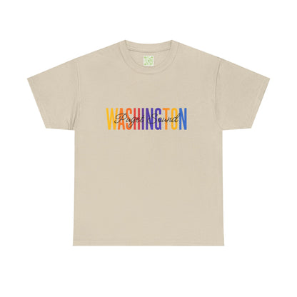Colorful Puget Sound Washington Tee, Unisex Cotton Shirt, Tacoma Souvenir, Puget Sound Gift, Washington Souvenir