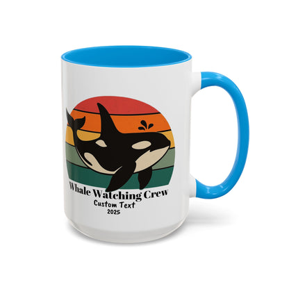 Orca Whale, Orcas Mug, Personalized , Whale Watching Mug, Whale Gifts, Alaskan Cruise, Blue Whale, Beluga Whale, Maui Excursion