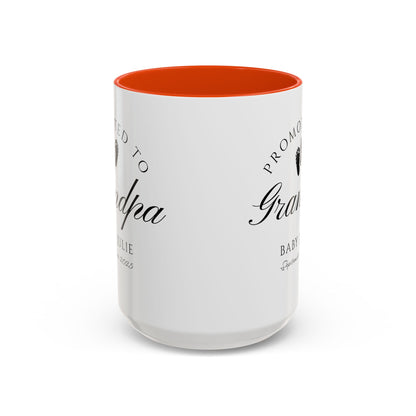 Promoted to Grandpa Mug, Personalized New Grandpa Gift 2025, Custom Baby Announcement Coffee Cup, Pregnancy Reveal for Grandfather, First Grandchild Gift