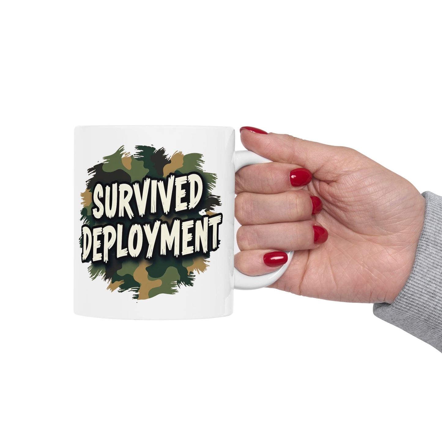 National Guard Survived Deployment Mug, Military Pride, Veteran Coffee Mug, Army National Guard Gift, Veteran Appreciation (11oz & 15oz)