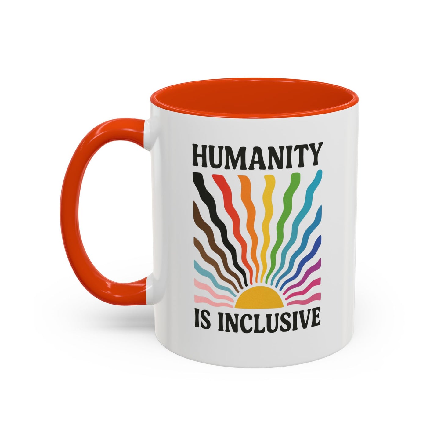 Pride Month Inclusive Humanity Coffee Mug, Pridemonth Merch, Bisexual Mug, Queer Mug, LGBT Mug, Lesbian Pride Mug