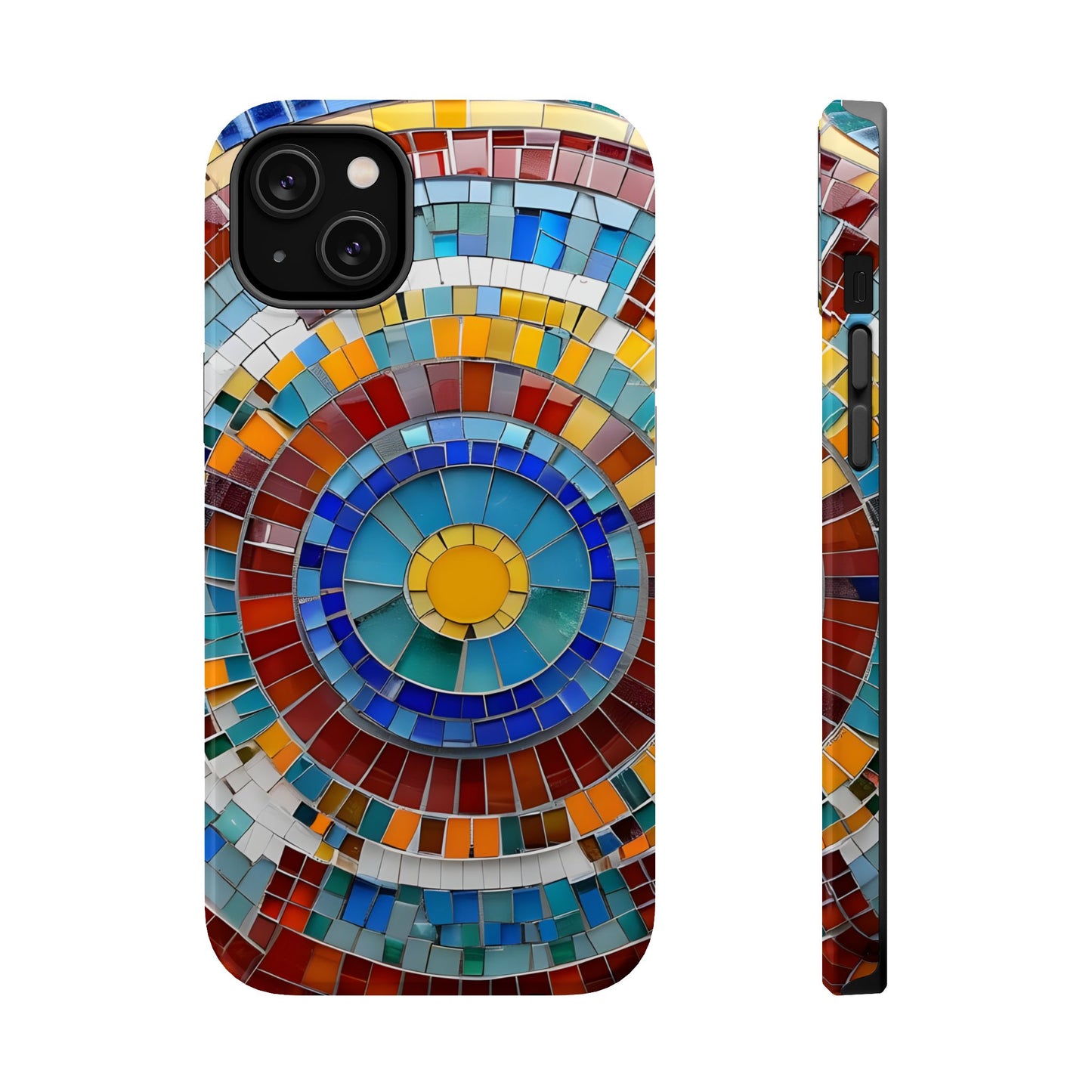 Vibrant Mosaic  iPhone Case - Colorful iPhone Cover, Unique Phone Accessory, MegSafe iPhone cover