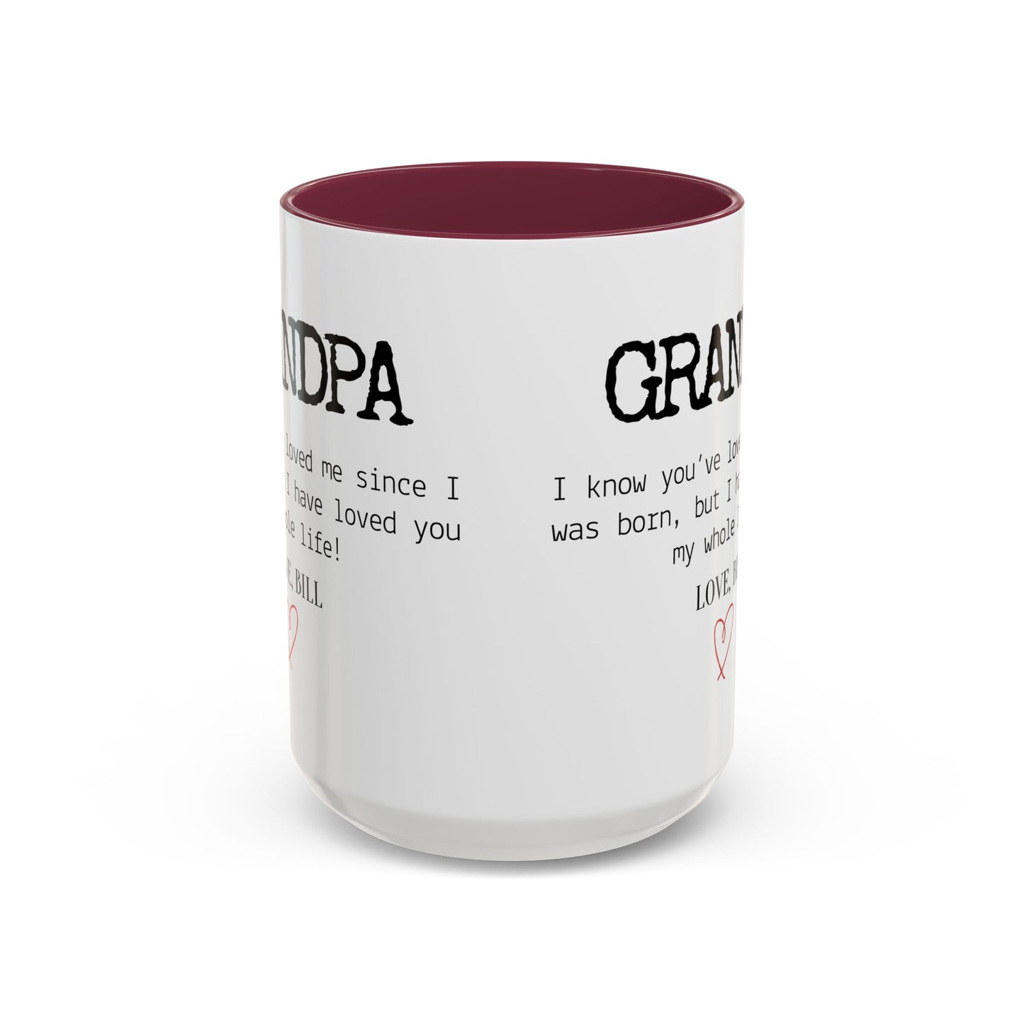 Personalized Grandpa Mug, Gift from Grandchild, Custom Message Coffee Cup, Grandpa Birthday Gift, Father’s Day Mug, Sentimental Gift for Grandpa