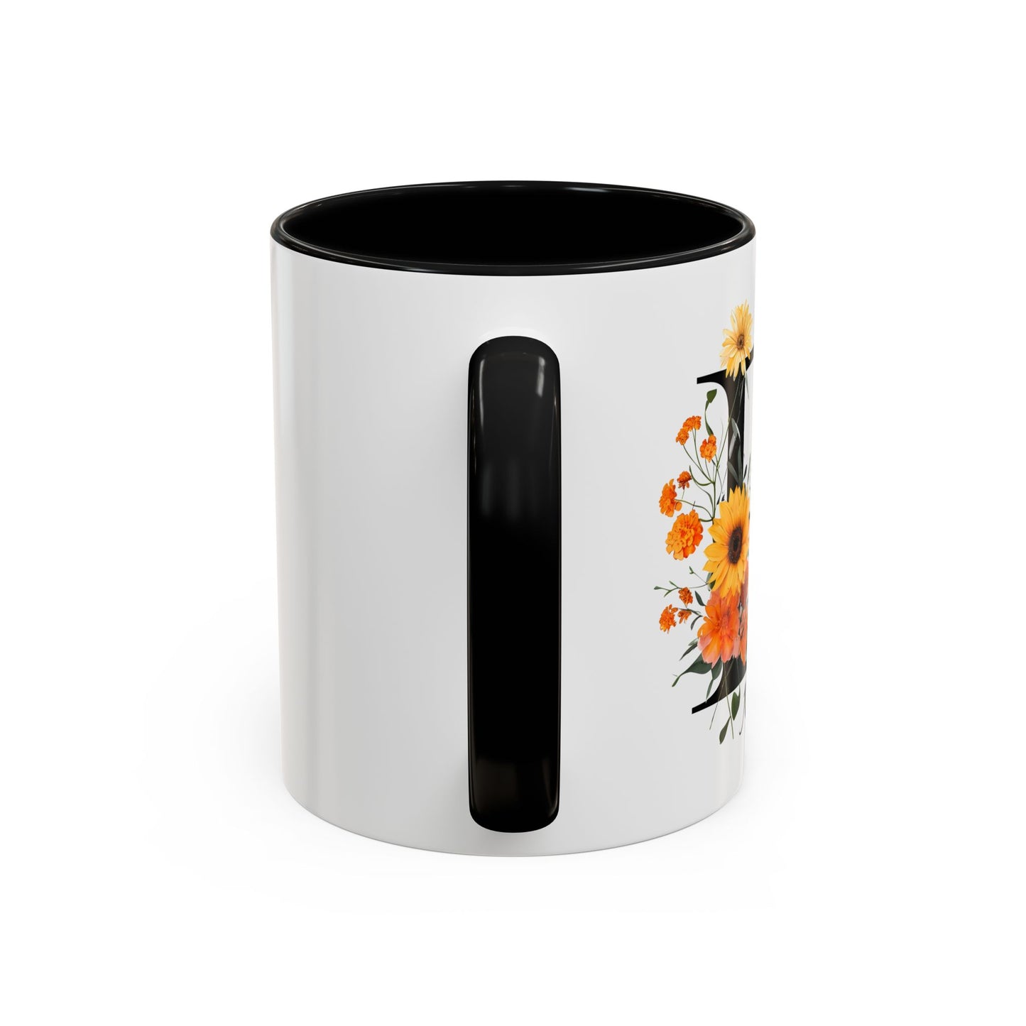 Personalized Floral Monogram - Letter R - Elegant Accent Coffee Mug – Personalized Mothers Day Gift