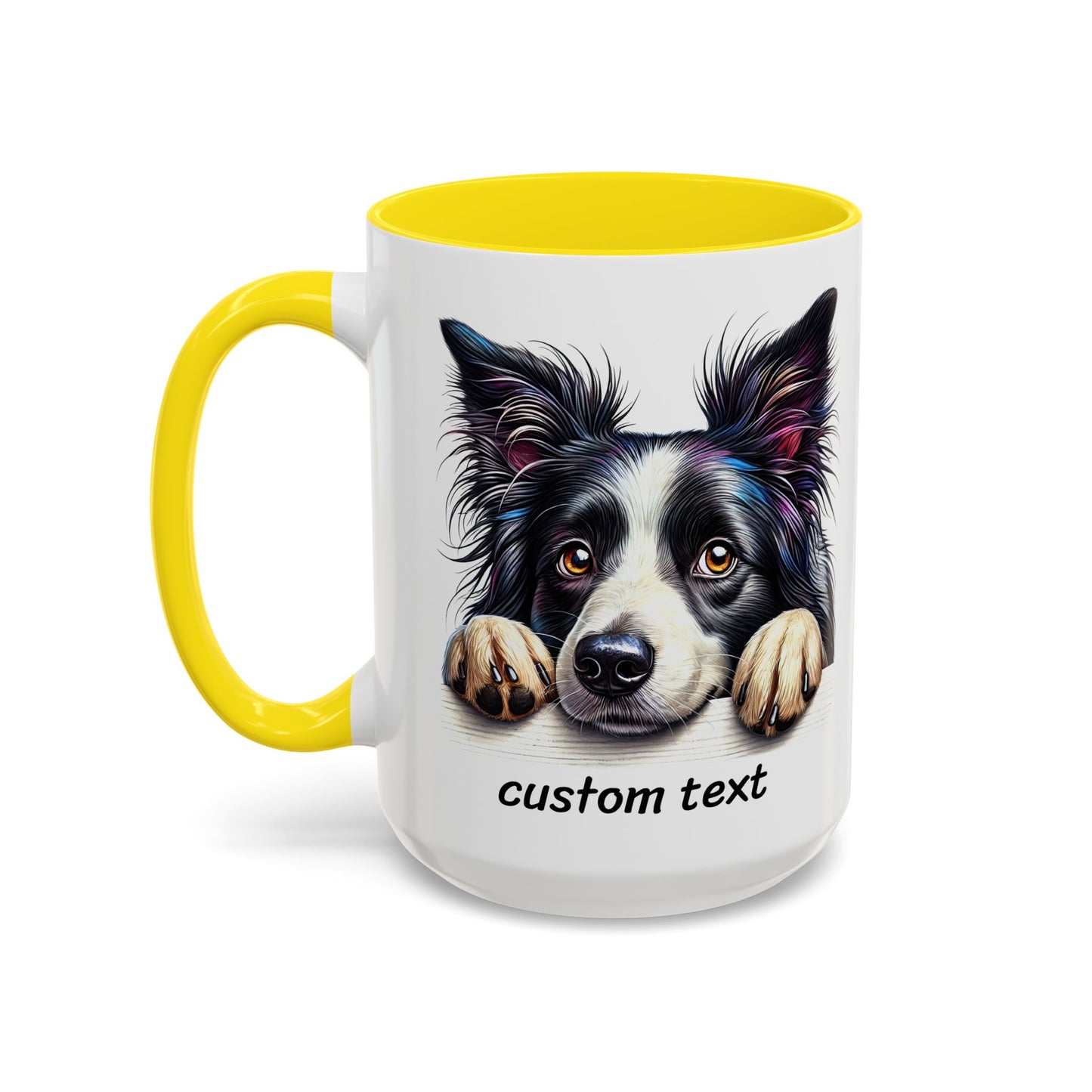 Funny Dog Lover Border Collie Accent Mug - "Dog is Friendly, I am Not"