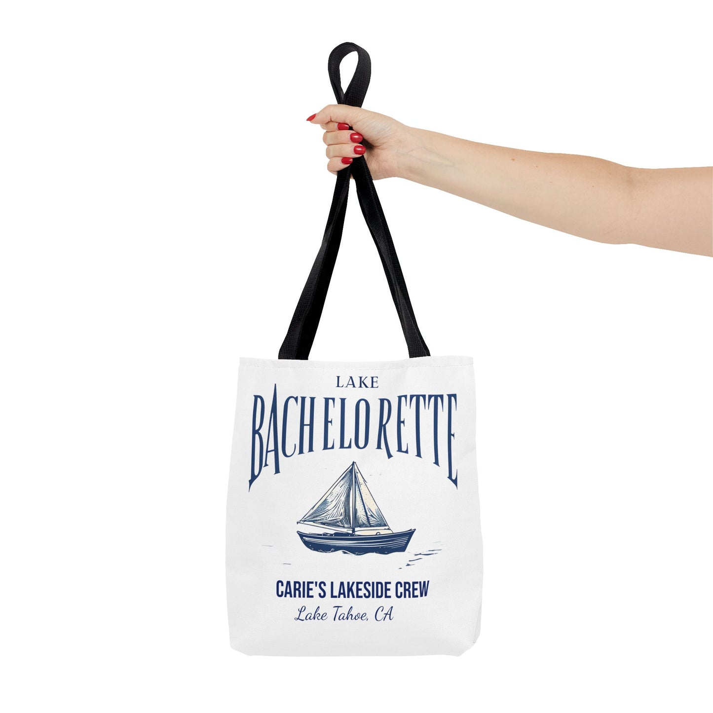 Let's Get Nauti Personalized Tote Bag, Bride Tote Bag, Bridesmaid Tote Bag, Hen Party Favors, Bride Tribe, Lake Bachelorette