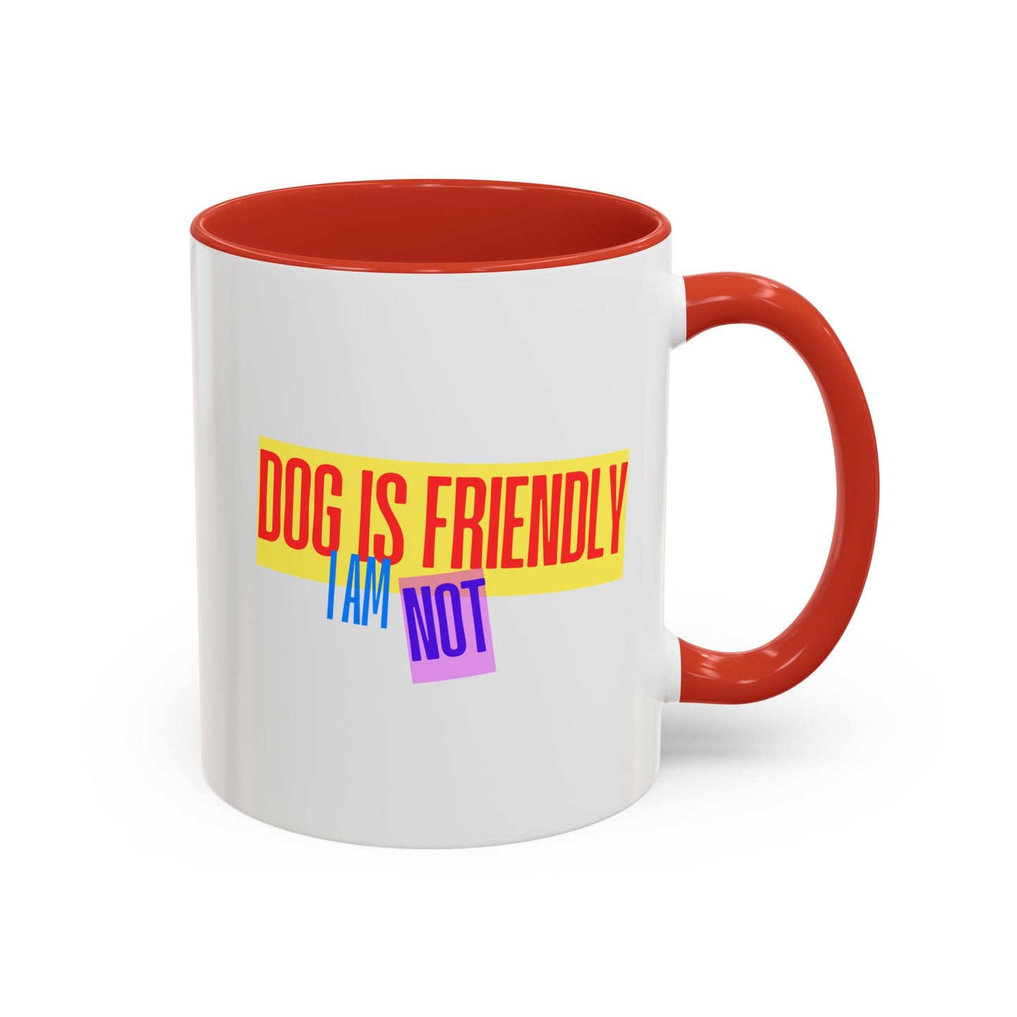 Funny Basset Hound Dog Lover Mug, Dog is Friendly, I am Not' Coffee Cup, Dog Mom Gift for Pet Lovers with Attitude and Humor