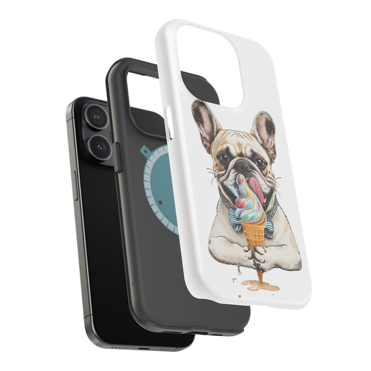 French Bulldog iPhone Case, Ice Cream Phone Case, Frenchie Mom Gift, Dog Phone Case, French Bulldog Lover Gift