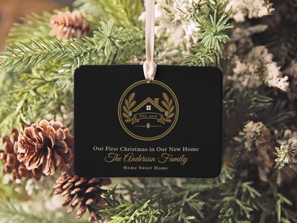 Personalized Family Christmas Story Ornament – New Home