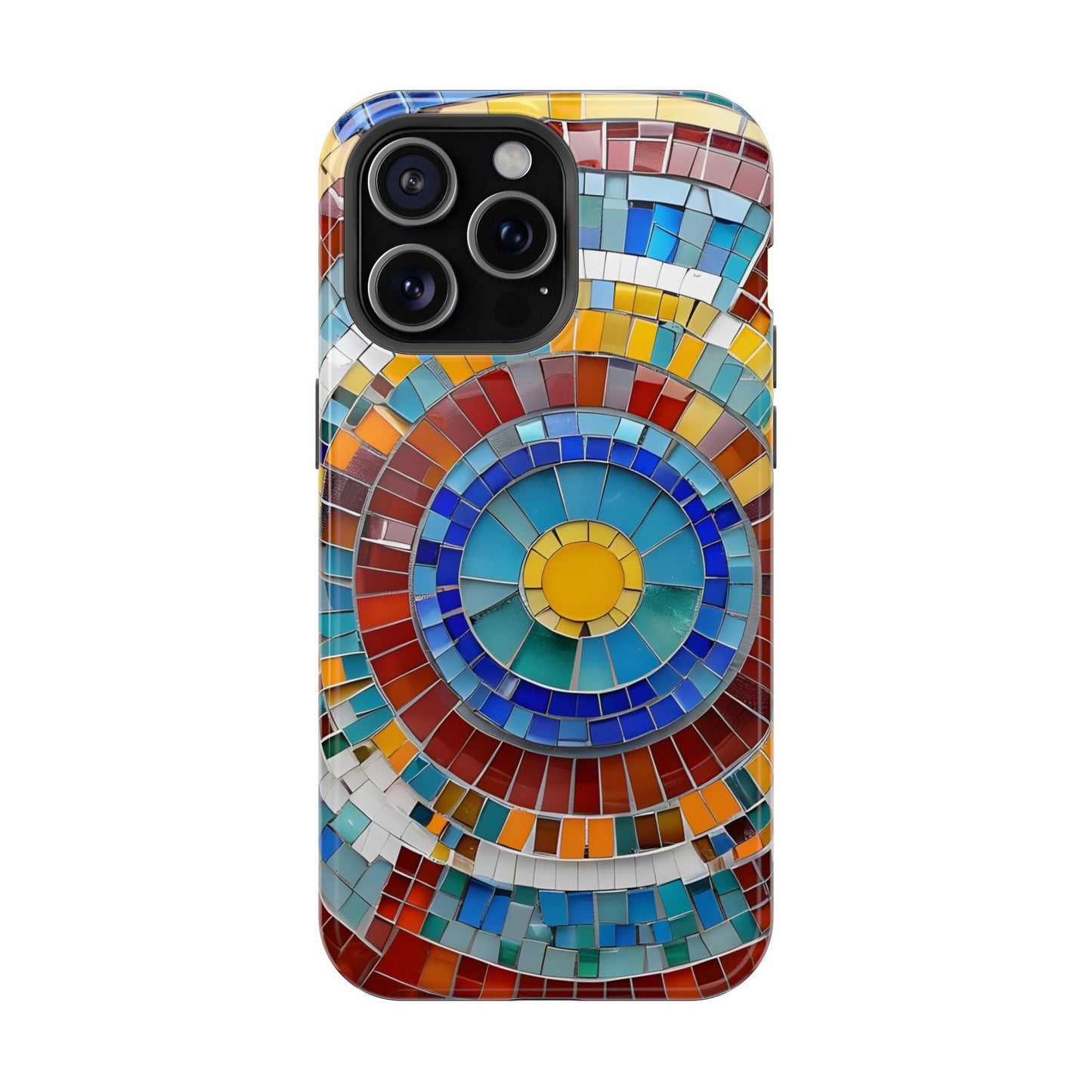 Vibrant Mosaic  iPhone Case - Colorful iPhone Cover, Unique Phone Accessory, MegSafe iPhone cover