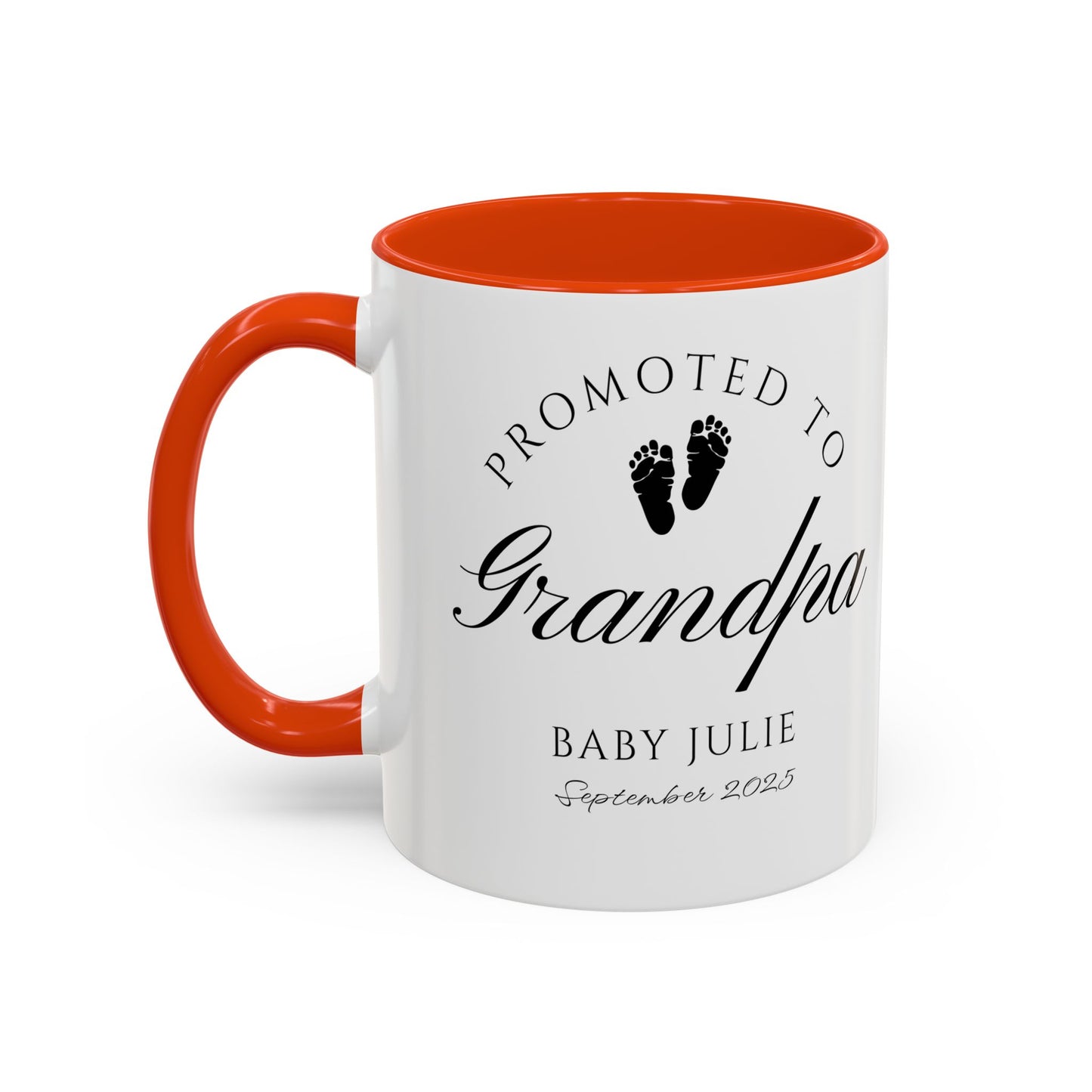Promoted to Grandpa Mug, Personalized New Grandpa Gift 2025, Custom Baby Announcement Coffee Cup, Pregnancy Reveal for Grandfather, First Grandchild Gift